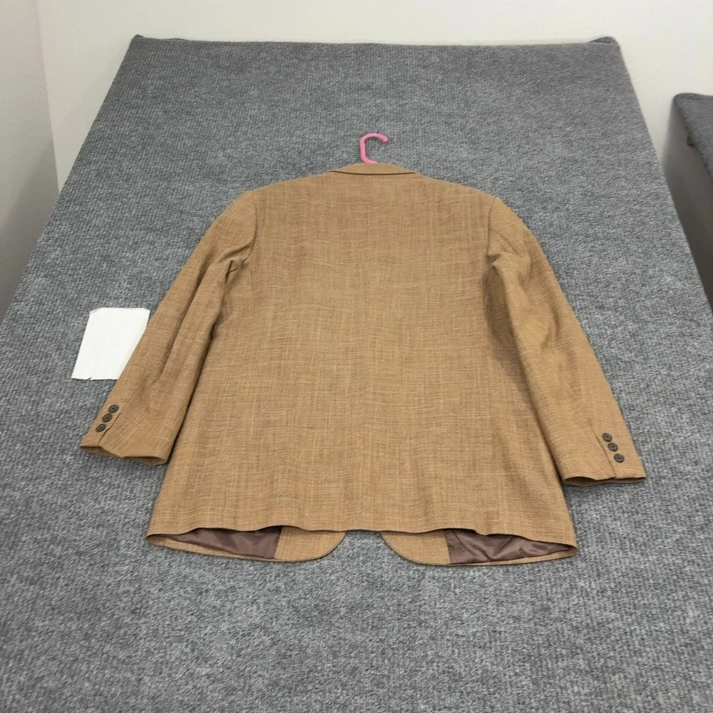 Vintage Antonio Corapi Blazer Mens 40R Brown Wool Linen Blend Sport Coat Classic